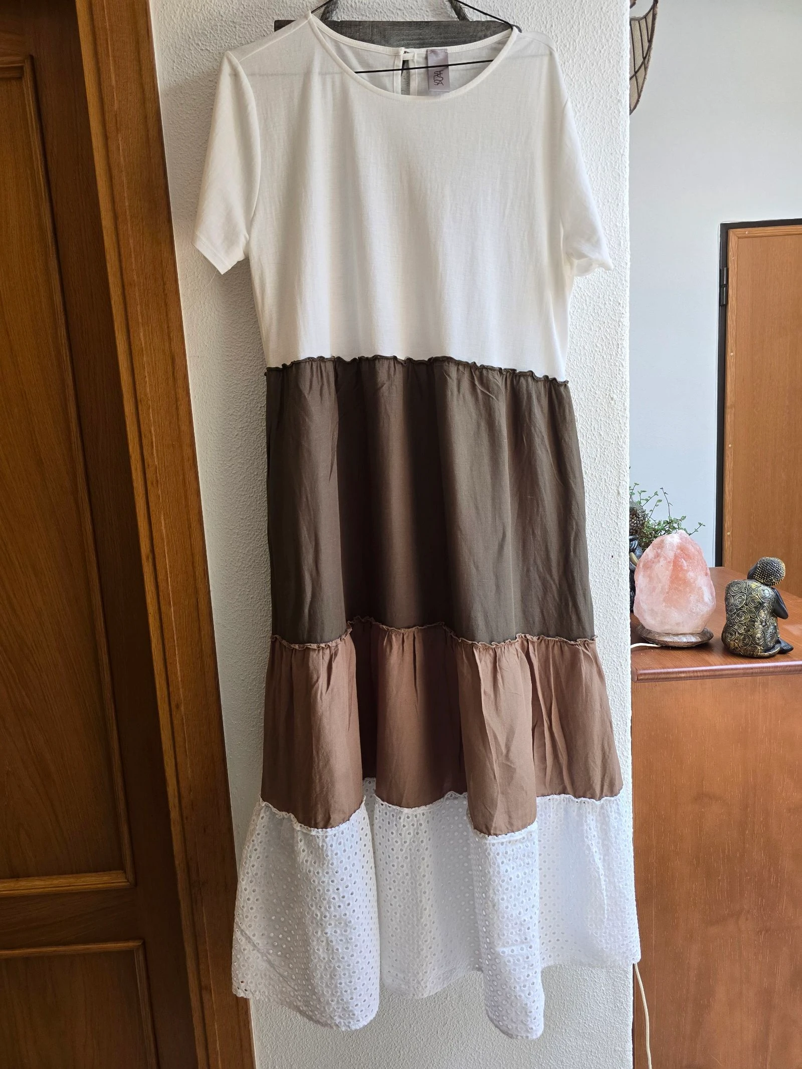 Vestido comprido Stessa com bordado Ingles L